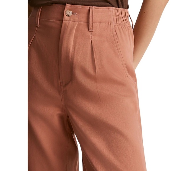 MADEWELL The Neale Straight-Leg Pant in Drapeweave STYLE NI613 EUC size 4 orange - Picture 5 of 10